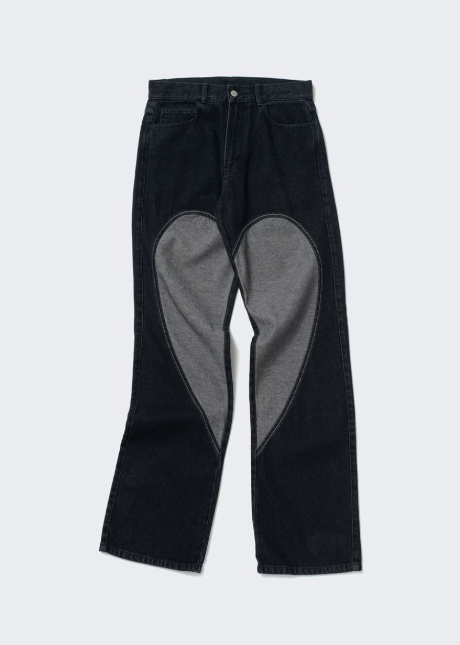 Vetements Carne Bollente | Pantalons D'Amour — Noir Delave